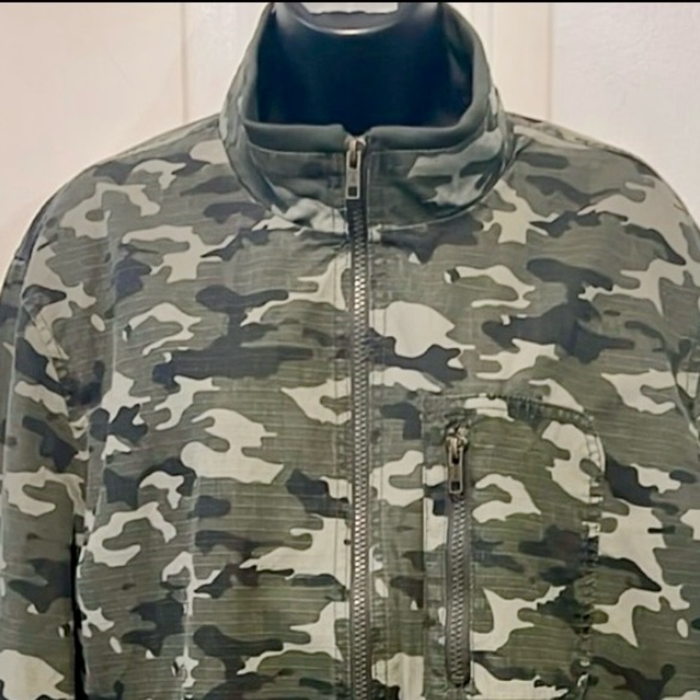 NWT 👲 AMERICAN RAG FULL ZIP COTTON CAMO CAMOUFLAGE LINED ZIP JACKET Men’s XL 42 - Picture 3 of 13